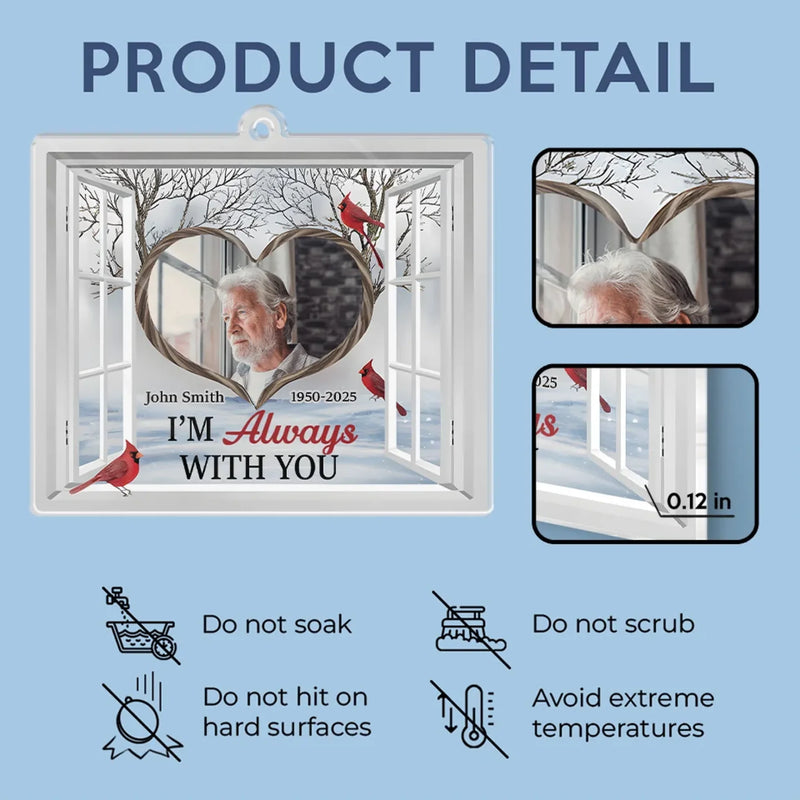 Custom Photo Memories Keep Us Together - Memorial Personalized Custom Car Ornament - Acrylic Custom Shaped - Sympathy Gift For Family Members