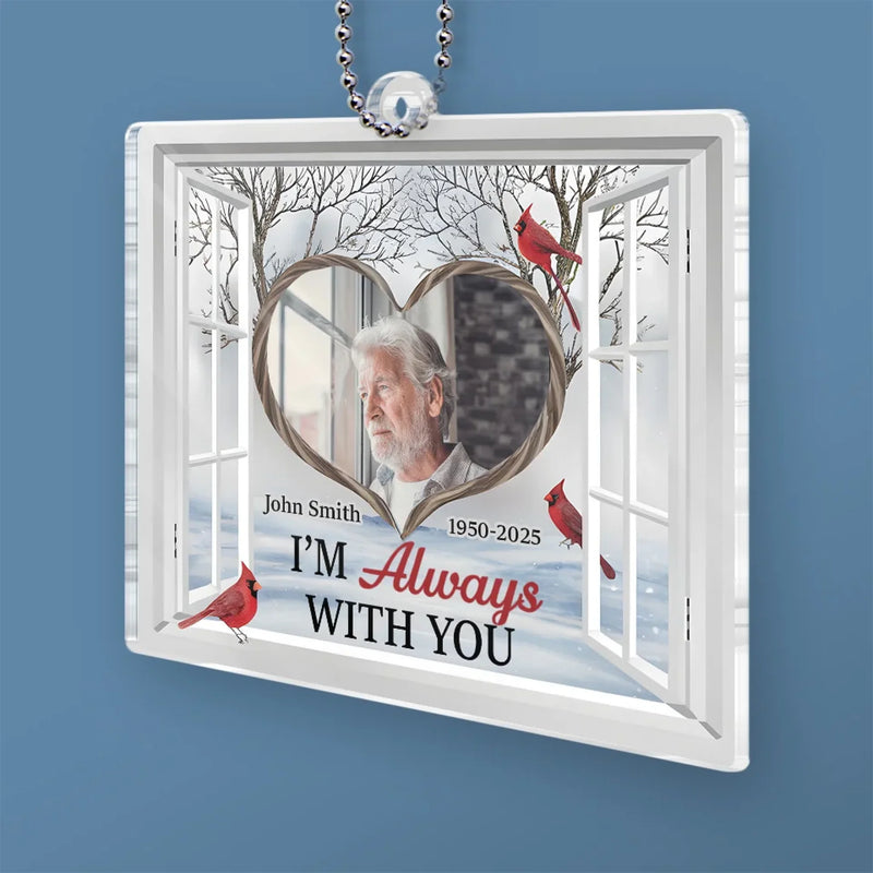 Custom Photo Memories Keep Us Together - Memorial Personalized Custom Car Ornament - Acrylic Custom Shaped - Sympathy Gift For Family Members