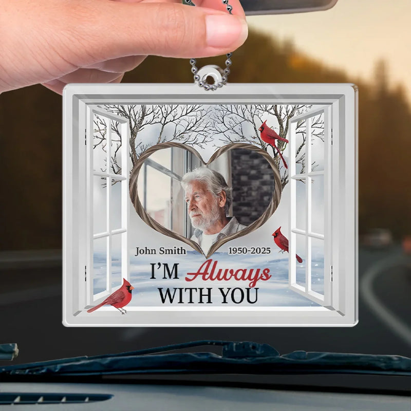 Custom Photo Memories Keep Us Together - Memorial Personalized Custom Car Ornament - Acrylic Custom Shaped - Sympathy Gift For Family Members