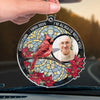 Custom Photo Time May Pass, But Love Remains - Memorial Personalized Custom Car Ornament - Acrylic Custom Shaped - Sympathy Gift For Family Members