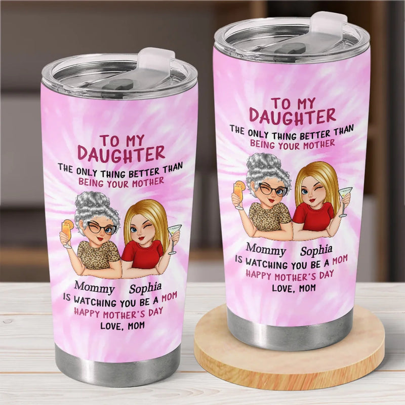 Watching You Nurture And Love Is Truly Inspiring - Family Personalized Custom Tumbler - Gift For Mom, Daughter