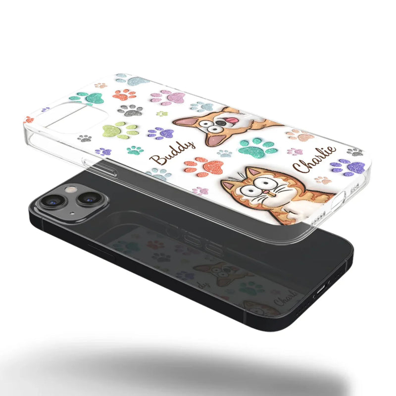 Pets Are The Best Kind Of Therapy - Dog & Cat Personalized Custom 3D Inflated Effect Printed Clear Phone Case - Gift For Pet Owners, Pet Lovers