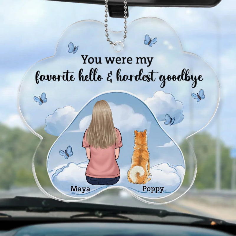A Thoughtful Way To Remember Your Furry Friend - Memorial Personalized Custom Car Ornament - Acrylic Custom Shaped - Sympathy Gift For Pet Owners, Pet Lovers