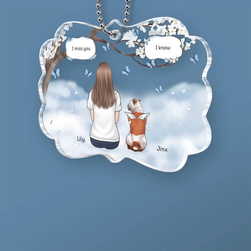 Celebrate The Bond That Never Fades - Memorial Personalized Custom Car Ornament - Acrylic Custom Shaped - Sympathy Gift For Pet Owners, Pet Lovers