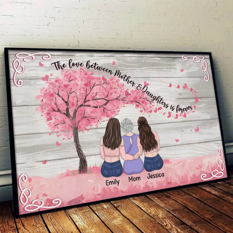 Love Keeps Us Forever Together - Family Personalized Custom Horizontal Poster - Gift For Mom