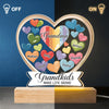 Forever In Grandmother's Heart - Family  Personalized Custom Shaped 3D LED Light - Gift For Grandma, Grandpa, Grandkid