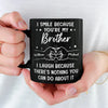 A Brother Is A First Friend - Family Personalized Custom Black Mug - Gift For Family Members