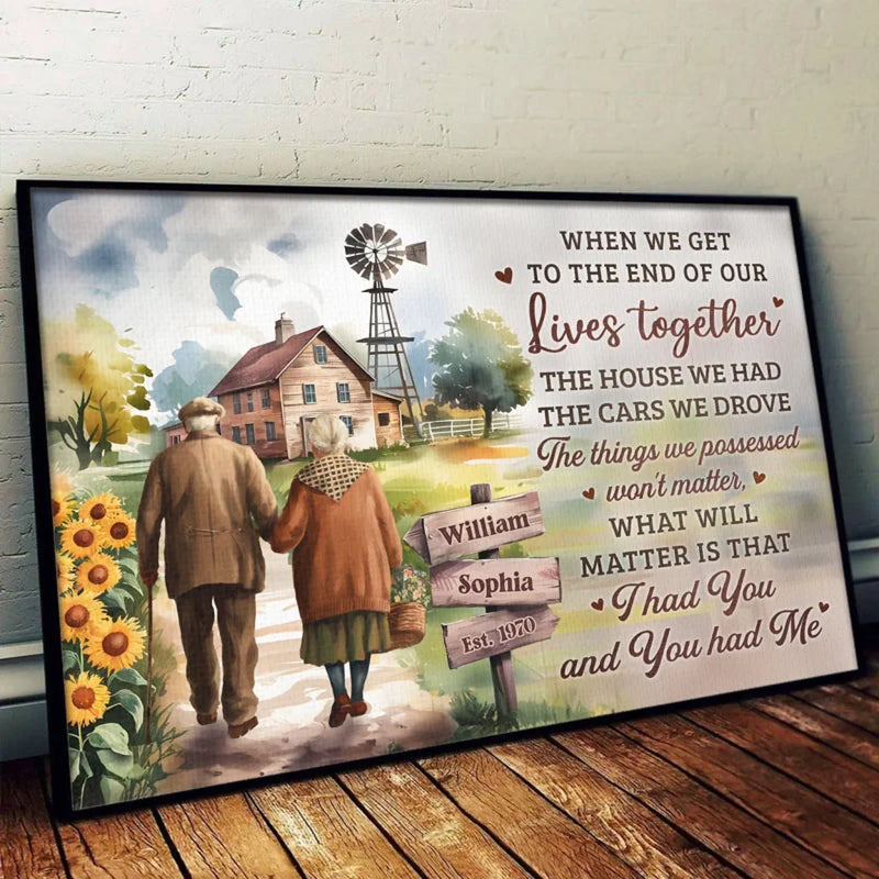 Together, We Age Like Fine Wine - Couple Personalized Custom Horizontal Poster - Gift For Husband Wife, Anniversary
