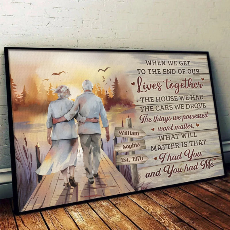 Our Love Proves That Forever Is Real - Couple Personalized Custom Horizontal Poster - Gift For Husband Wife, Anniversary
