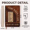 God Says I Am - Family Personalized Custom Leather Journal - Gift For Yourself, Best Friends, Siblings, Family Members