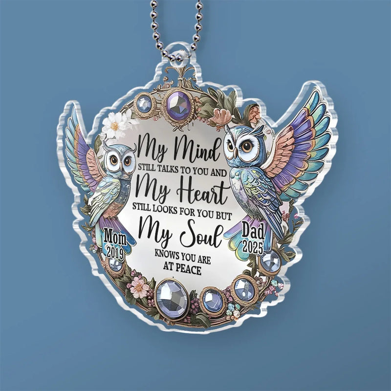 Cherished Memories Live Forever - Memorial Personalized Custom Car Ornament - Acrylic Custom Shaped - Sympathy Gift For Family Members