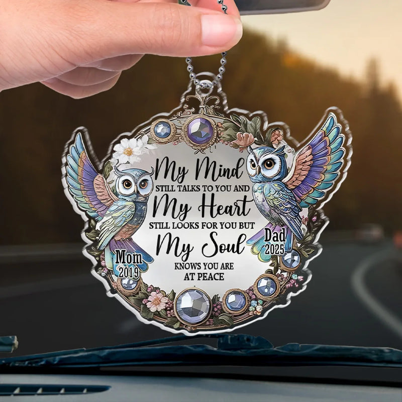 Cherished Memories Live Forever - Memorial Personalized Custom Car Ornament - Acrylic Custom Shaped - Sympathy Gift For Family Members