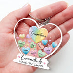 Life Is Better With Grandkids - Family Personalized Custom Shaped Acrylic Keychain - Gift For Grandma, Grandparent, Grandkid