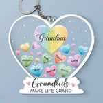 Life Is Better With Grandkids - Family Personalized Custom Shaped Acrylic Keychain - Gift For Grandma, Grandparent, Grandkid