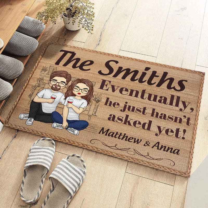 A Perfect Match, Now And Forever - Couple Personalized Custom Home Decor Decorative Mat - House Warming Gift For Husband Wife, Anniversary