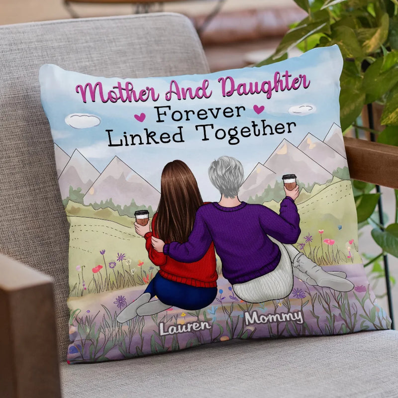 A Relationship Built To Last Forever - Family Personalized Custom Pillow - Gift For Mom, Daughter