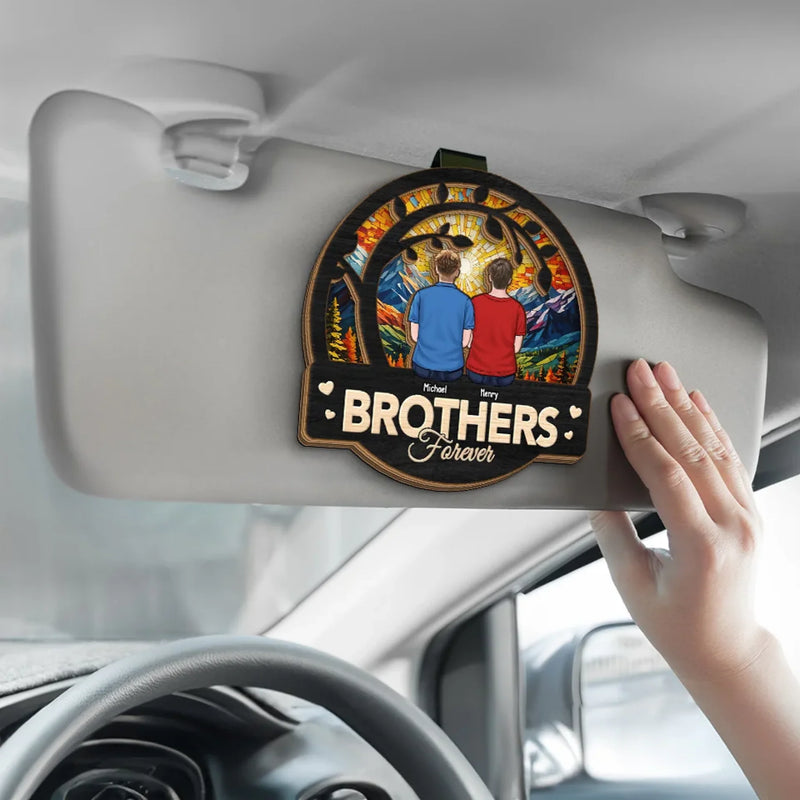 Cherish Every Drive With A Meaningful Gift - Family Personalized Custom Car Visor Clip - Gift For Siblings, Brothers, Sisters