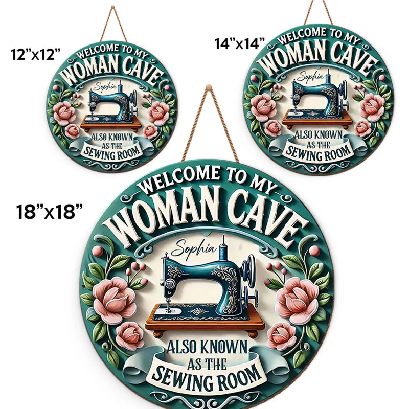 Where Stitches And Stories Come To Life - Family Personalized Custom Shaped Home Decor Wood Sign - House Warming Gift For Yourself, Best Friends, Siblings, Family Members
