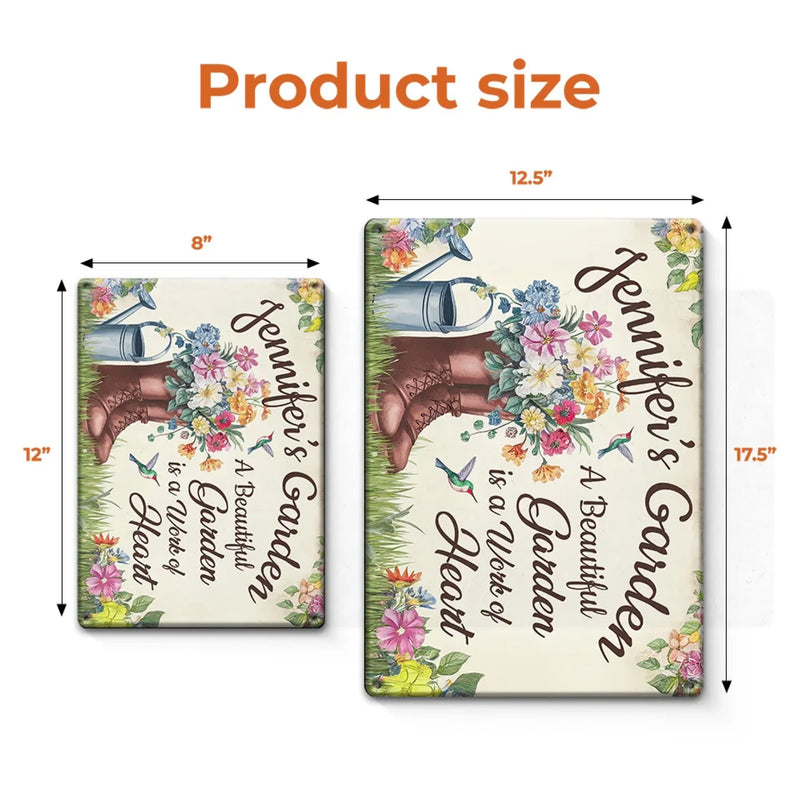 Plant With Full Of Love - Family Personalized Custom Home Decor Metal Sign - Gift For Yourself, Best Friends, Siblings, Family Members