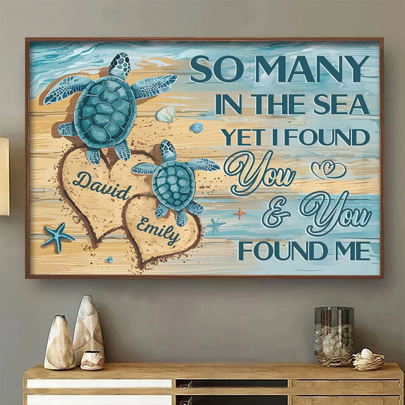 I Love You Wholly, With All My Heart - Couple Personalized Custom Horizontal Poster - Gift For Husband Wife, Anniversary