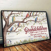 They Fill Our Hearts With Unexpected Joy - Family Personalized Custom Horizontal Poster - Gift For Grandma, Grandpa, Grandkid