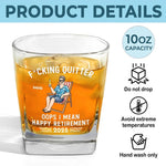 Celebrate The Joy Of Relaxation - Coworker Personalized Custom Square Whiskey Glass - Appreciation, Retirement Gift For Coworkers, Retirees