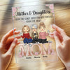 The Love Between A Mother And Daughter Never Fades - Family Personalized Custom Rectangle Shaped Acrylic Plaque - Gift For Mom, Daughter