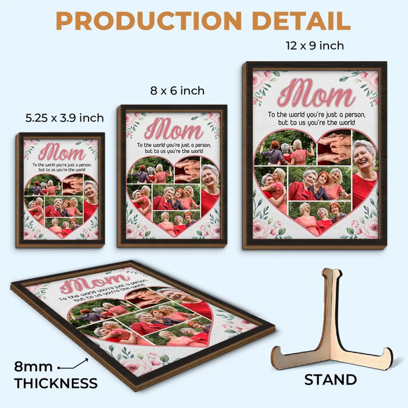 Custom Photo Forever Grateful For These Moments - Family Personalized Custom 2-Layered Wooden Plaque With Stand - Gift For Mom, Daughter