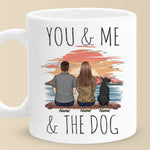 Us And Our Furry Friends - Couple Personalized Custom Mug - Gift For Husband, Wife, Dog Lovers