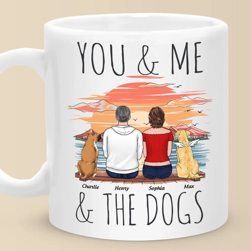 Us And Our Furry Friends - Couple Personalized Custom Mug - Gift For Husband Wife, Anniversary, Pet Owners, Pet Lovers