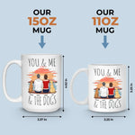 Us And Our Furry Friends - Couple Personalized Custom Mug - Gift For Husband, Wife, Dog Lovers