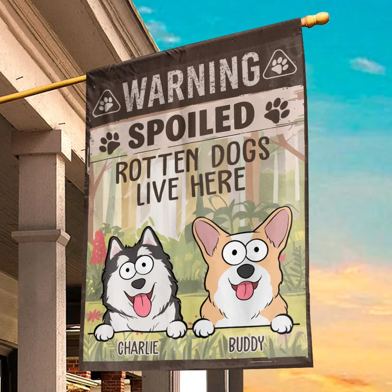 Rotten Dogs, Worse Bites - Dog Personalized Custom Flag - Gift For Pet Owners, Pet Lovers