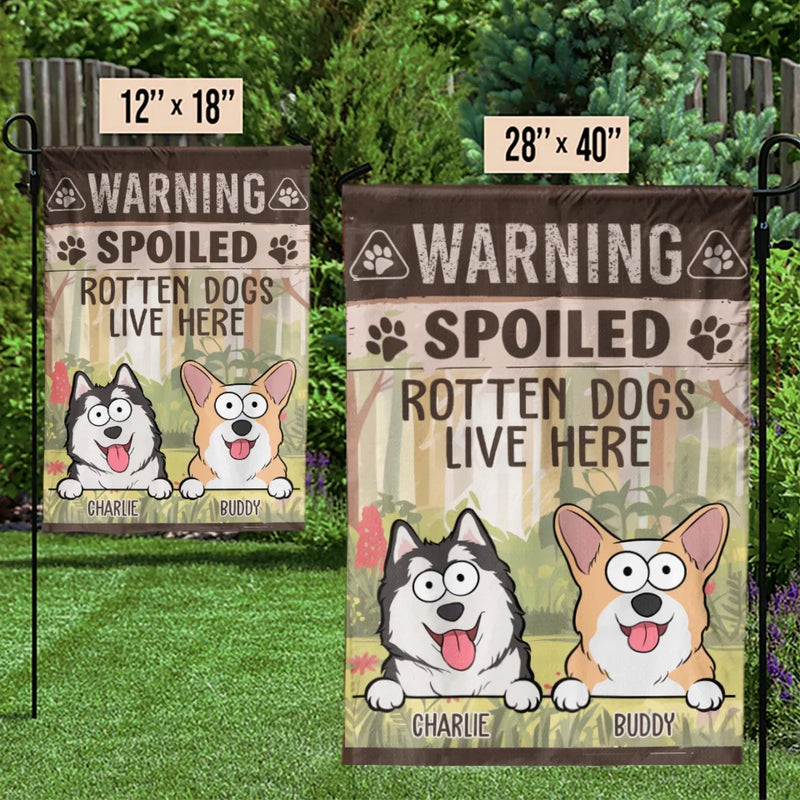 Rotten Dogs, Worse Bites - Dog Personalized Custom Flag - Gift For Pet Owners, Pet Lovers