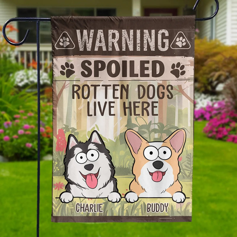 Rotten Dogs, Worse Bites - Dog Personalized Custom Flag - Gift For Pet Owners, Pet Lovers