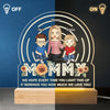 To Our Family, You Are The World - Family  Personalized Custom Shaped Acrylic LED Light - Mother's Day, Gift For Mom