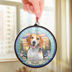 Custom Photo My Life Is Richer Because You - Memorial Personalized Window Hanging Suncatcher Ornament - Sympathy Gift For Dog Lovers, Dog Parents