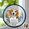 Custom Photo My Life Is Richer Because You - Memorial Personalized Window Hanging Suncatcher Ornament - Sympathy Gift For Pet Owners, Pet Lovers