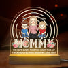Home Is Wherever Mom Is - Family  Personalized Custom Shaped Acrylic LED Light - Mother's Day, Gift For Mom