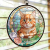 Custom Photo Love You Forever - Memorial Personalized Window Hanging Suncatcher Ornament - Sympathy Gift For Pet Owners, Pet Lovers