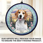 Custom Photo My Life Is Richer Because You - Memorial Personalized Window Hanging Suncatcher Ornament - Sympathy Gift For Dog Lovers, Dog Parents