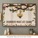 In Every Heart, A Family’s Love - Family Personalized Custom Horizontal Poster - Gift For Grandma, Grandpa