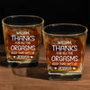 I Love You For Who You Are - Couple Personalized Custom Square Whiskey Glass - Gift For Husband Wife, Anniversary