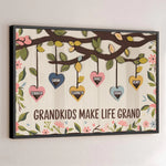 In Every Heart, A Family’s Love - Family Personalized Custom Horizontal Poster - Gift For Grandma, Grandpa