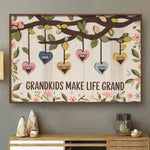 In Every Heart, A Family’s Love - Family Personalized Custom Horizontal Poster - Gift For Grandma, Grandpa