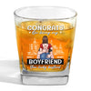 You Caught My Eye And My Heart - Couple Personalized Custom Square Whiskey Glass - Gift For Husband Wife, Anniversary