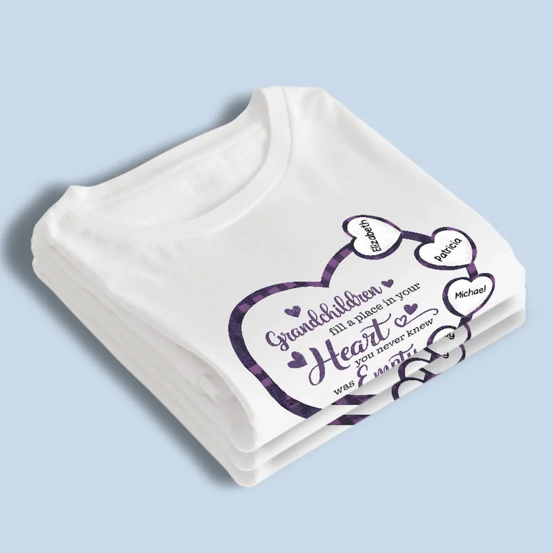 Grandchildren Are The Joy Of Our Hearts - Family Personalized Custom Unisex T-shirt, Premium T-shirt, Hoodie - Gift For Grandma, Grandpa, Grandkid