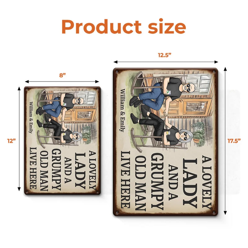 Love Doesn’t Age, It Deepens - Couple Personalized Custom Home Decor Metal Sign - House Warming Gift For Husband Wife, Anniversary