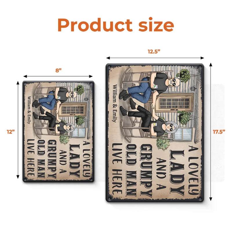 Love Grows Stronger With Every Gray Hair - Couple Personalized Custom Home Decor Metal Sign - House Warming Gift For Husband Wife, Anniversary