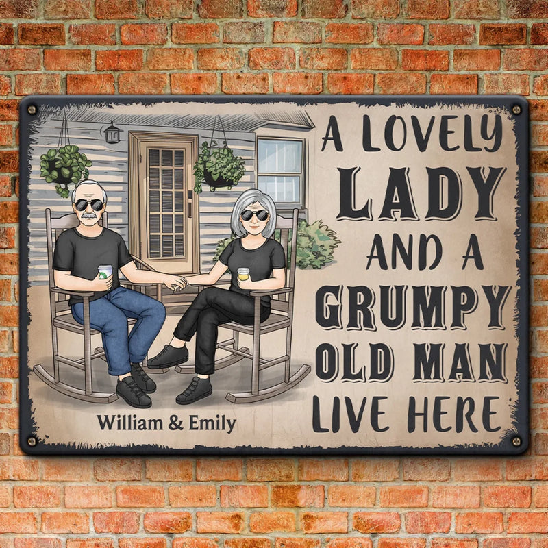 Love Grows Stronger With Every Gray Hair - Couple Personalized Custom Home Decor Metal Sign - House Warming Gift For Husband Wife, Anniversary