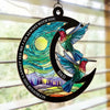 Always With Us In Spirit - Memorial Personalized Window Hanging Suncatcher Ornament - Sympathy Gift For Family Members